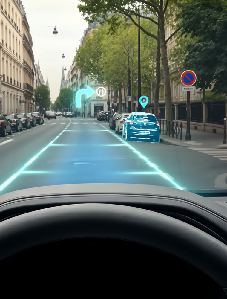 AutomotiveHUD road projection